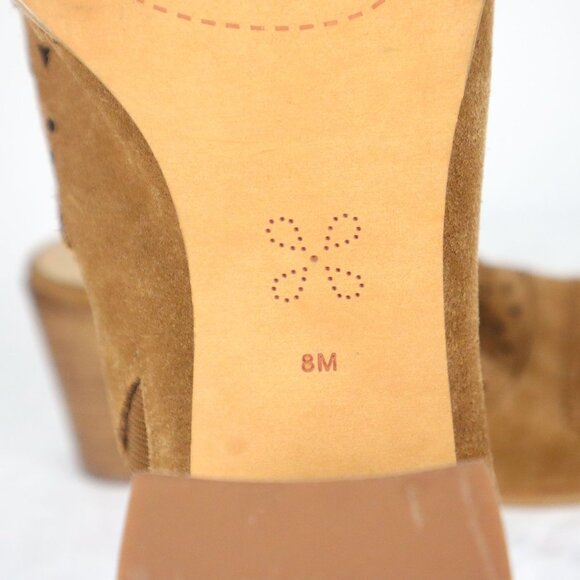 Woman's Caslon Cognac Suede Maggie Slide Sandal Sz 8 - Picture 7 of 7